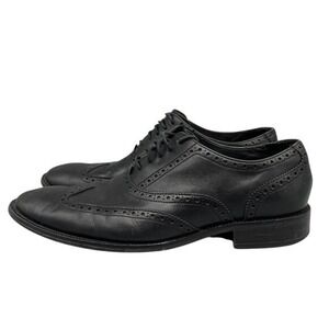 Cole Haan Shoes Mens 11 Black Leather Modern‎ Classics Wingtip Oxfords Business
